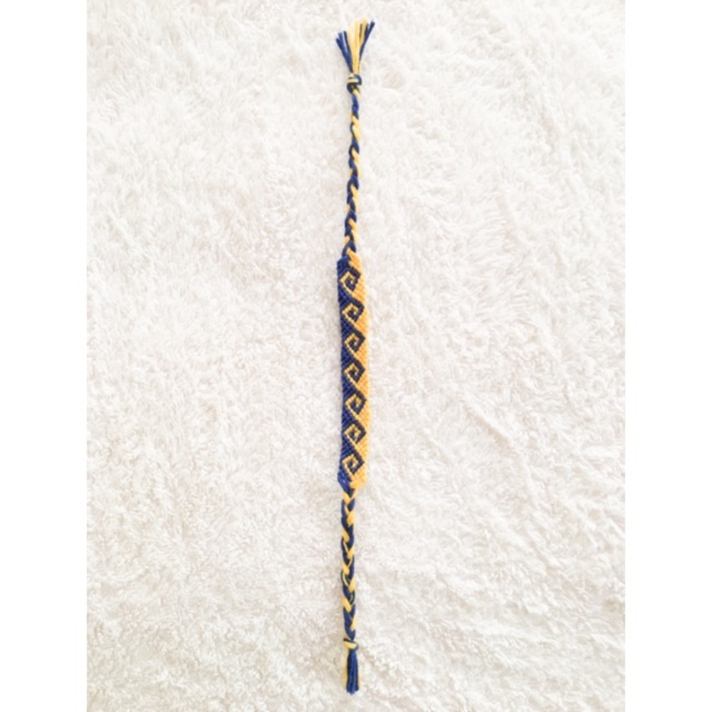 Friendship Bracelet (Blue/Yellow Greek Wave)